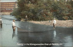 Fishing in the Winnepesaukee River Franklin, NH Postcard Postcard Postcard