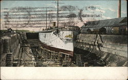 A Capture of the Spanish War in the Dry Dock Portsmouth, NH Postcard Postcard Postcard