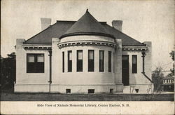 Side View of Nichols Memorial Library Postcard