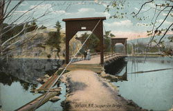 View of Suspension Bridge Gorham, NH Postcard Postcard Postcard