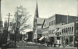 Looking Along Main Street Newmarket, NH Postcard Postcard Postcard