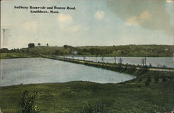 Sudbury Reservoir and Boston Road Southboro, MA Postcard Postcard Postcard