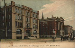 Massachusetts Institute of Technology - Old and New Postcard