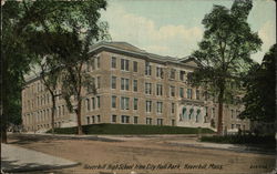 Haverhill High School From City Hall Park Massachusetts Postcard Postcard Postcard