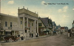 Gay White Way York Beach, ME Postcard Postcard Postcard