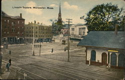 Lincoln Square Worcester, MA Postcard Postcard Postcard