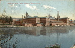 Rear View of Watch Factory Postcard