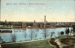 Rear View of Watch Factory Waltham, MA Postcard Postcard Postcard