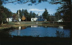 Hill Village Bible Church, Pond from Rt. 3a New Hampshire Postcard Postcard Postcard