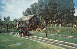 Six Flags over Georgia - Covered Bridge and Hanson Auto Postcard