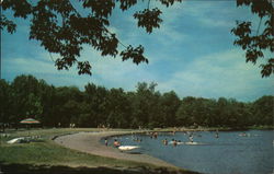 Bathing Beach Ellenville, NY Postcard Postcard Postcard