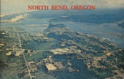 Aerial View of Town North Bend, OR Postcard Postcard Postcard