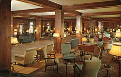 The Pine Room, Skytop Club, "Secluded in the Poconos" Postcard