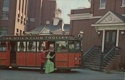 The Utica Club Trolley Postcard