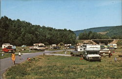 Camping Area at Willow Bay Recreational Area at Kinzua Dam Postcard