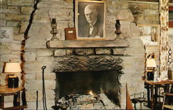 Brown County State Park - Abe Martin Lodge, Fireplace Postcard