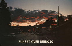 Sunset Over Ruidoso New Mexico Postcard Postcard Postcard