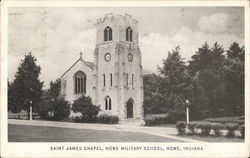 Saint James Chapel, Howe Military School Postcard