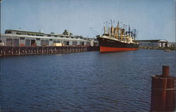 Boat at Dock Stockton, CA Postcard Postcard Postcard