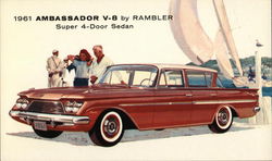 1961 Ambassador V-8 by Rambler Super 4-Door Sedan Cars Postcard Postcard Postcard