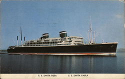 S.S. Santa Rosa, S.S. Santa Paula Postcard