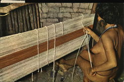 Nude Indian Woman Weaving Venezuela South America Postcard Postcard Postcard