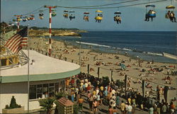 Boardwalk at Santa Cruz California Postcard Postcard Postcard