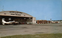 Ramp and Hanger, Southern Illinois Aiport Postcard