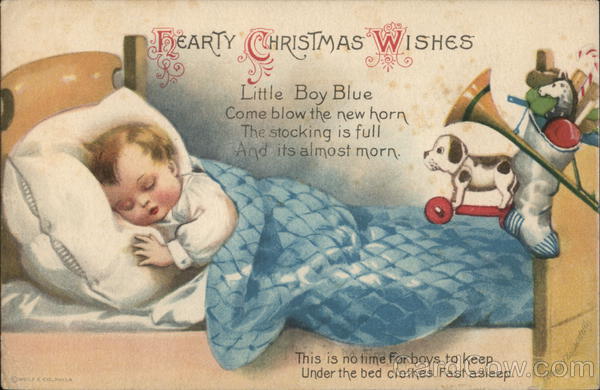 Hearth Christmas Wishes - Boy Sleeping on Christmas Eve Children