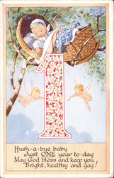 Baby and Cradle in a Tree Postcard