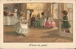 L’Heure de Goûter Children Postcard Postcard