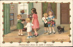 Suivez-Moi Dans La Salle A Manger. Children Postcard Postcard