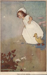 Two Little Ducks Children Postcard Postcard