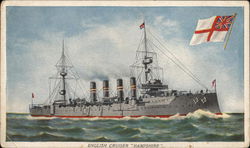 The English Cruiser "Hampshire" Postcard