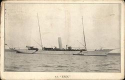 S.Y. "ERIN." - The Ship Erin at Sea Postcard