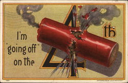 Picture of a Fire Cracker Exploding Postcard