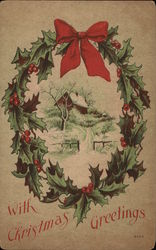 Picture of a Christmas Wreath Postcard