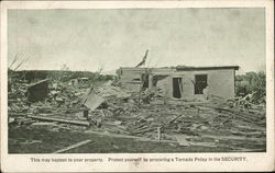 Photo of Home Destroyed By Tornado Advertising Postcard Postcard