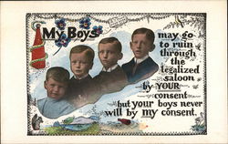 My Boys Postcard Postcard