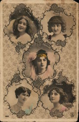 Five Women in a Photo Postcard