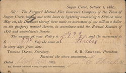 Farmers Mutual Insurance Co. Notice of Assessment Postcard