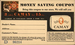 Money Saving Coupon for Camay Soap Advertising Postcard Postcard