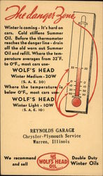 Advertisement for Wolf's Head Motor Oil Postcard