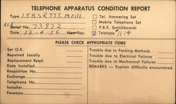 Correspondence Card from Wisconsin Telphone Company Postcard