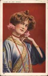 A Young Lady with Flowers in her Hair Women Postcard Postcard