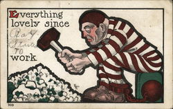 Chain Gang Crooks Postcard Postcard