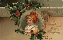 A Bright and Happy Christmas Children Postcard Postcard