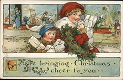 Children with Christmas Presents Postcard Postcard