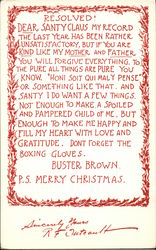 Letter to Santa Entitled "Resolved!" Postcard