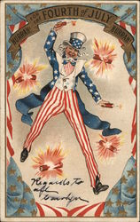 Hurrah!! For The Fourth of July Hurrah!! Postcard